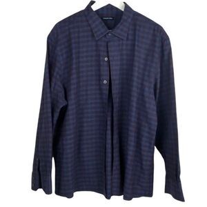 Zachary Prell Blue Burgundy Checked Shirt size XL